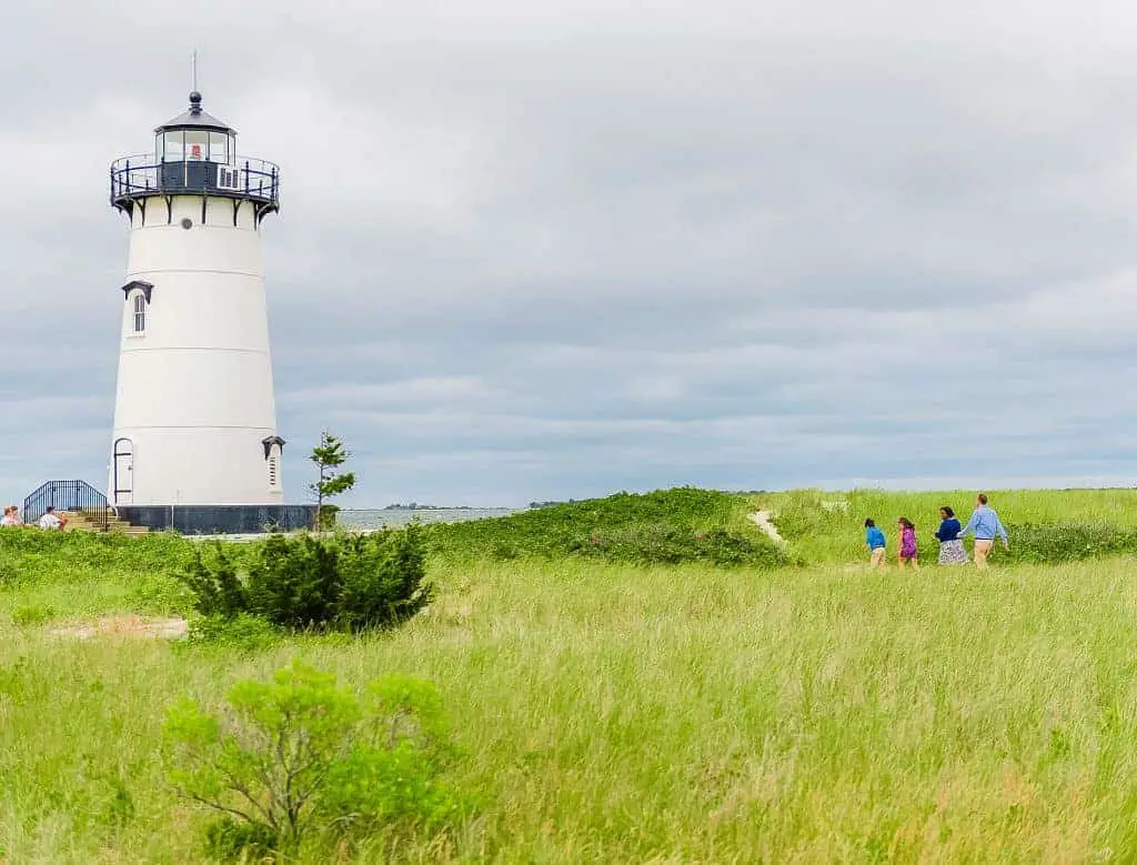 Edgartown lighthouse and grassy field