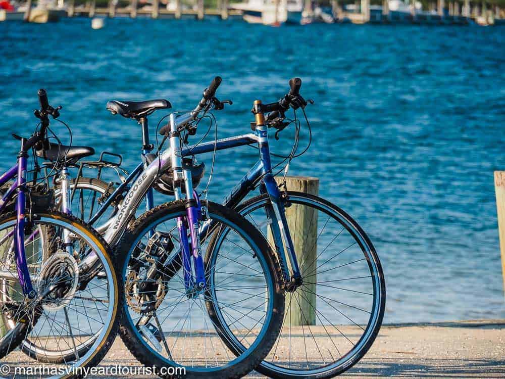 bikes at Edgartown Harbor