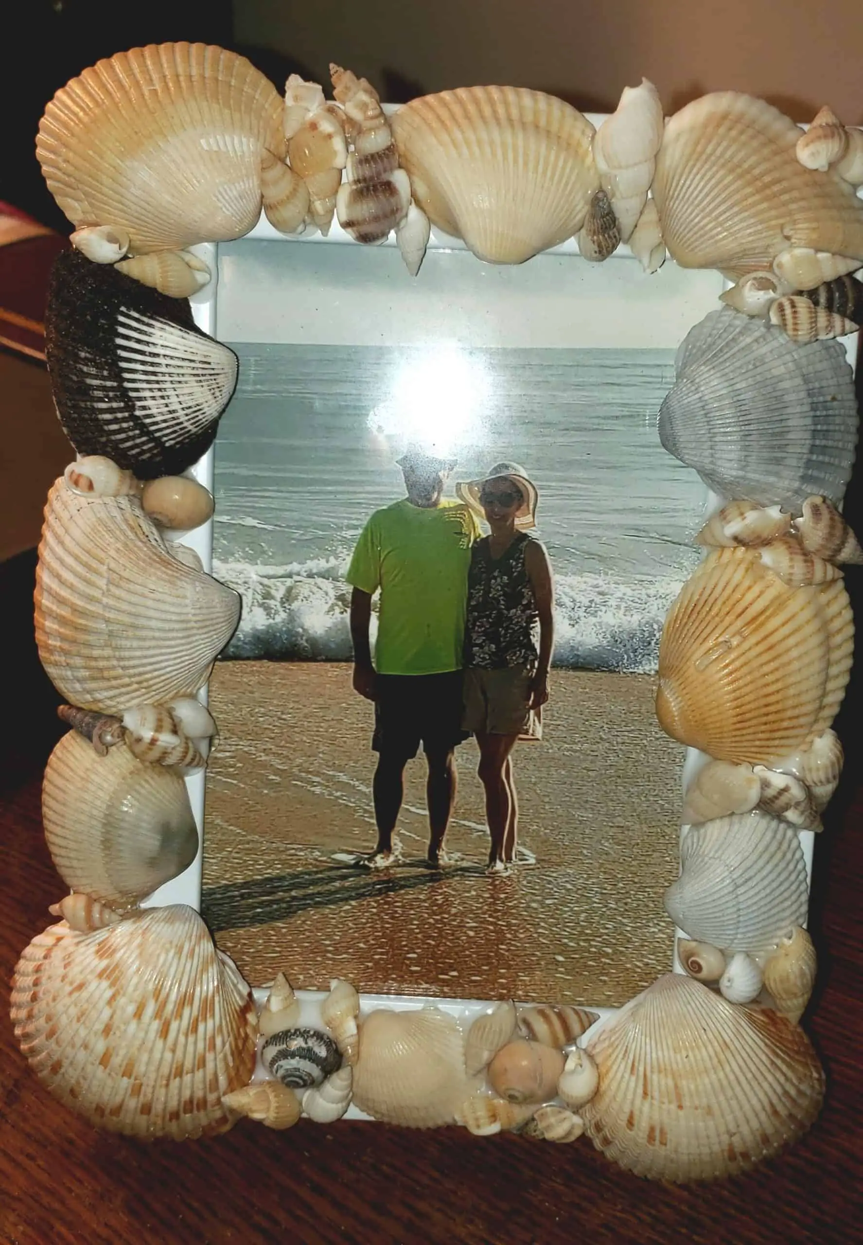seashell craft to make a photo frame