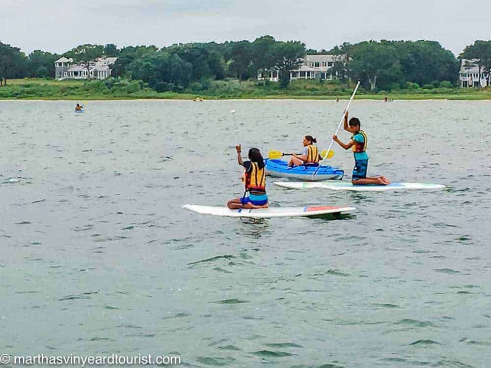 kayaking and paddle boarding on Senge Pond
