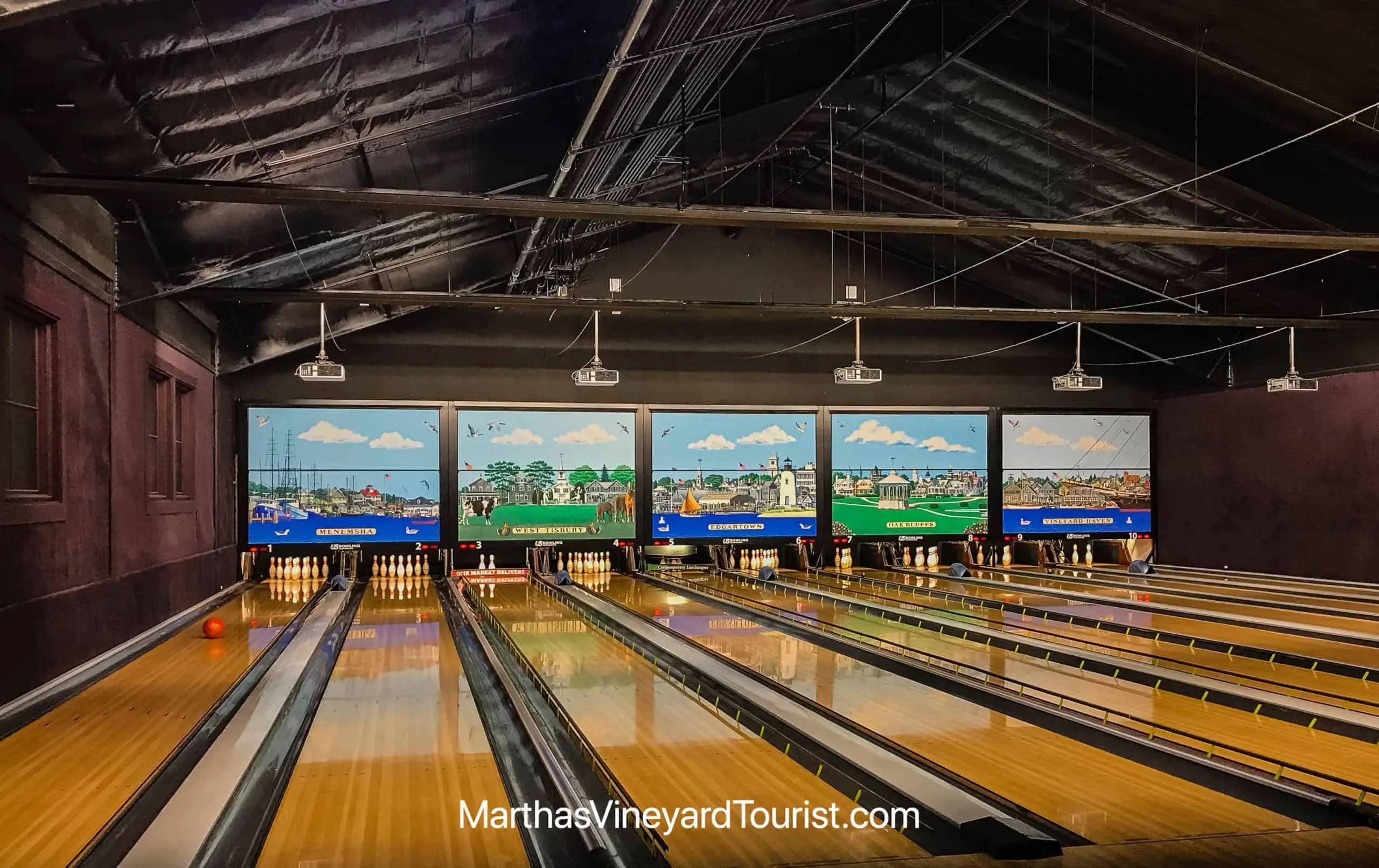 bowling alley in Oak Bluffs Martha’s Vineyard