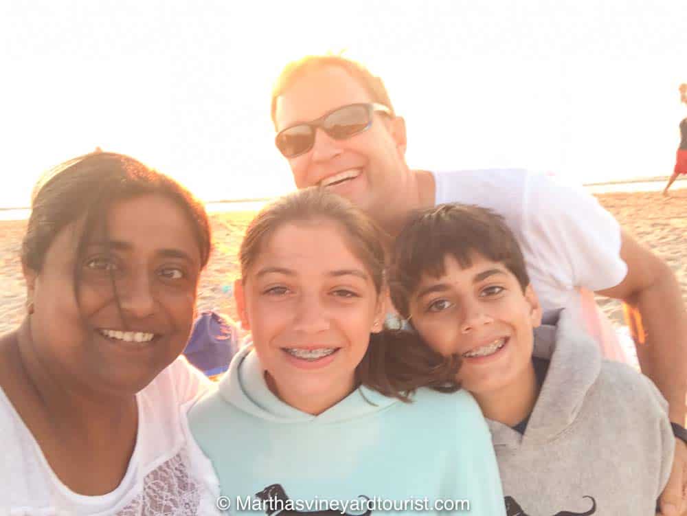 Menemsha Beach sunset family photo