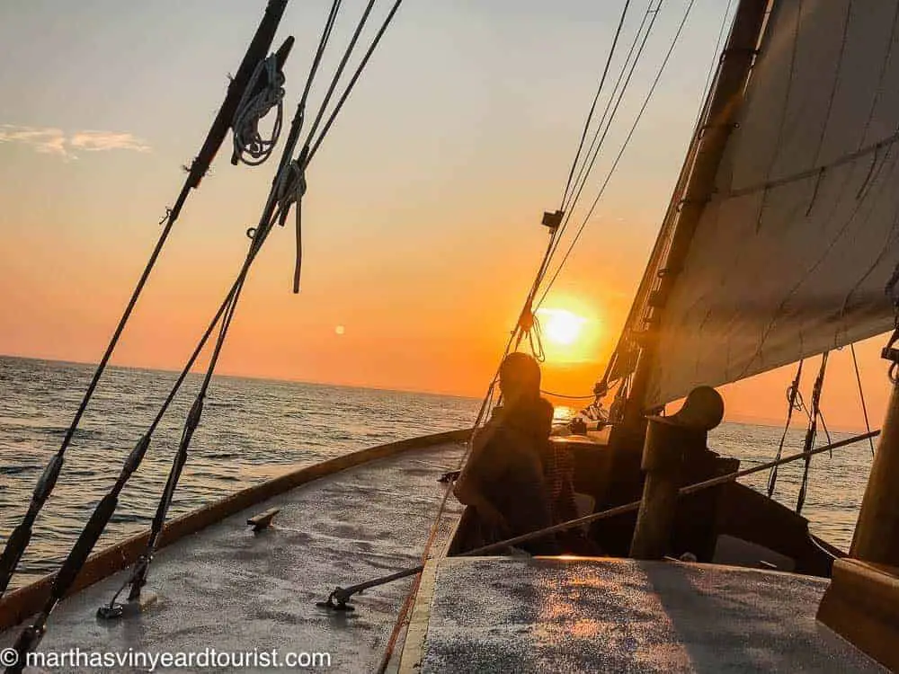 a sunset sail on the Valora schooner