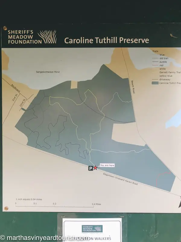 map of Caroline Tuthill Preserve
