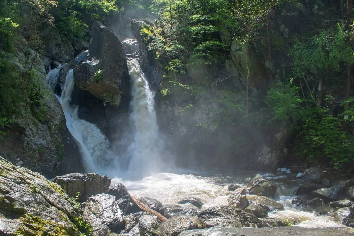 Bish Bash Falls in Mt Washington state forest in Massachusetts