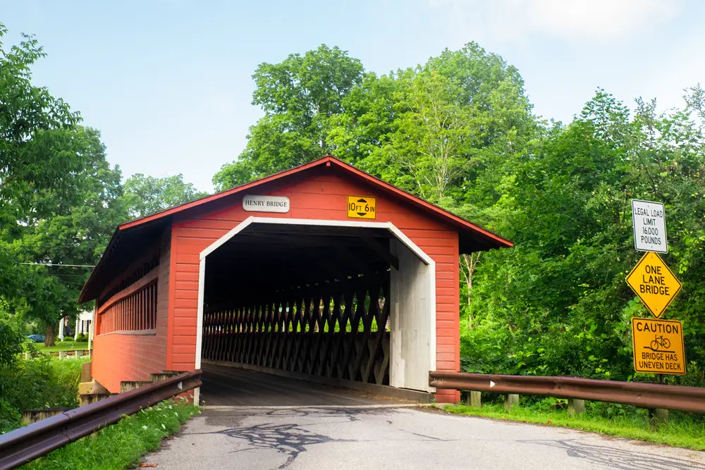 The Henry Bridge in Bennington Vermont