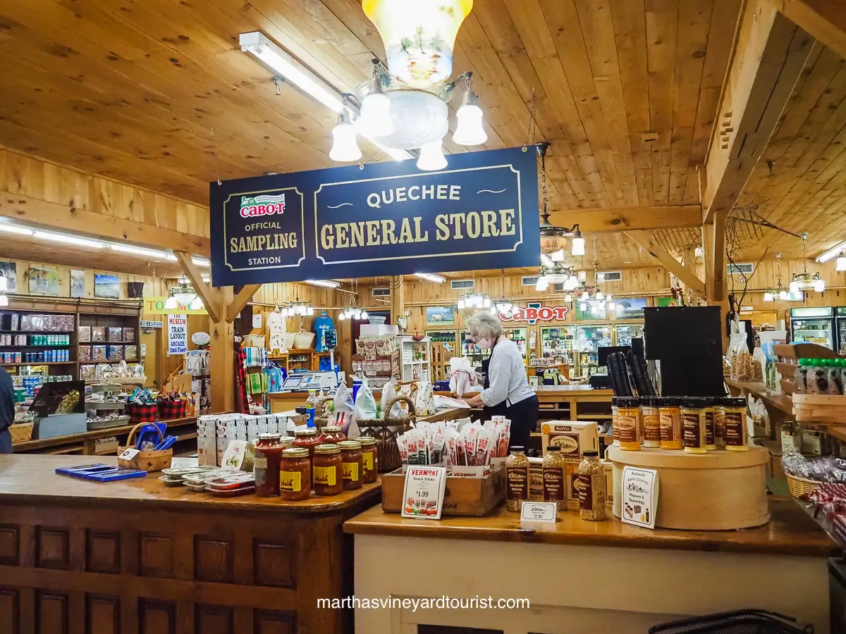 cheese tasting at the Quechee General Store