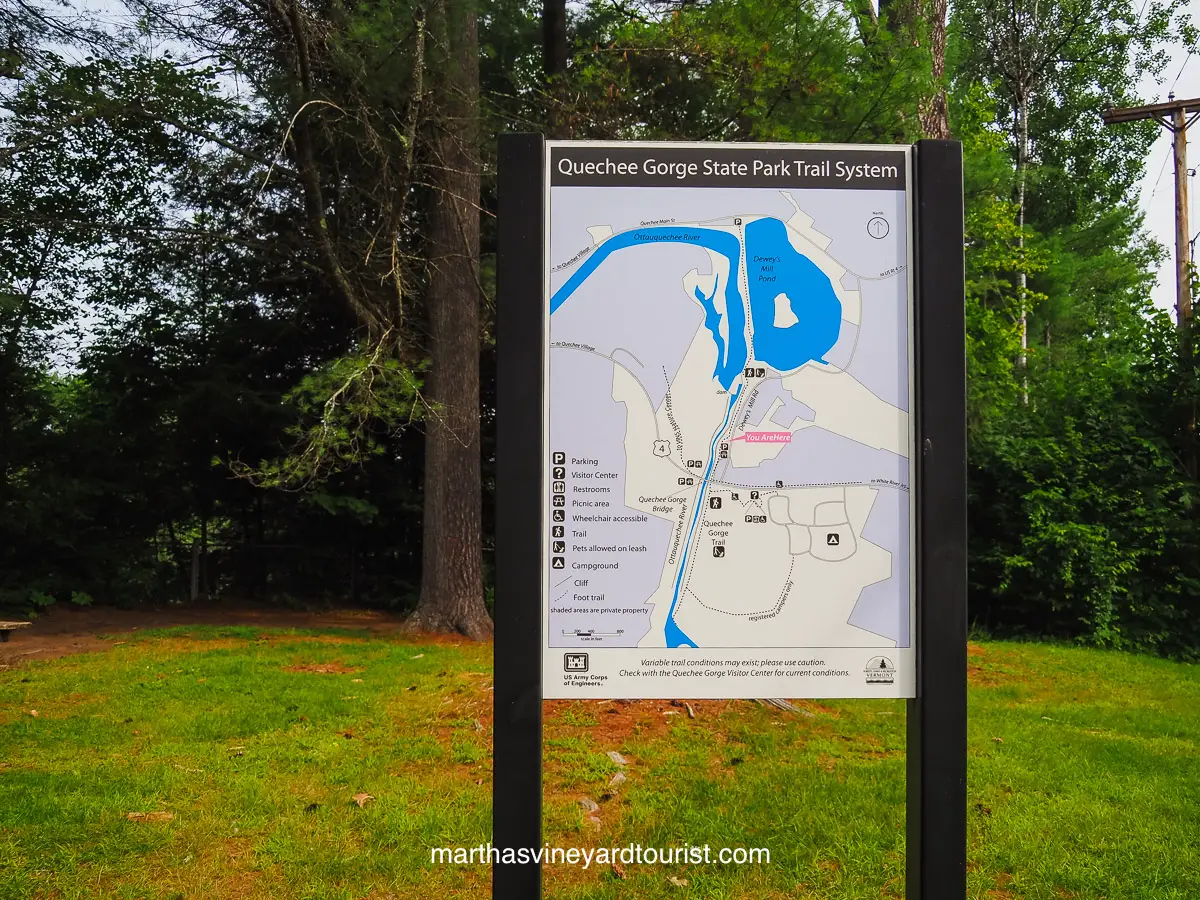 The Quechee State Park Map