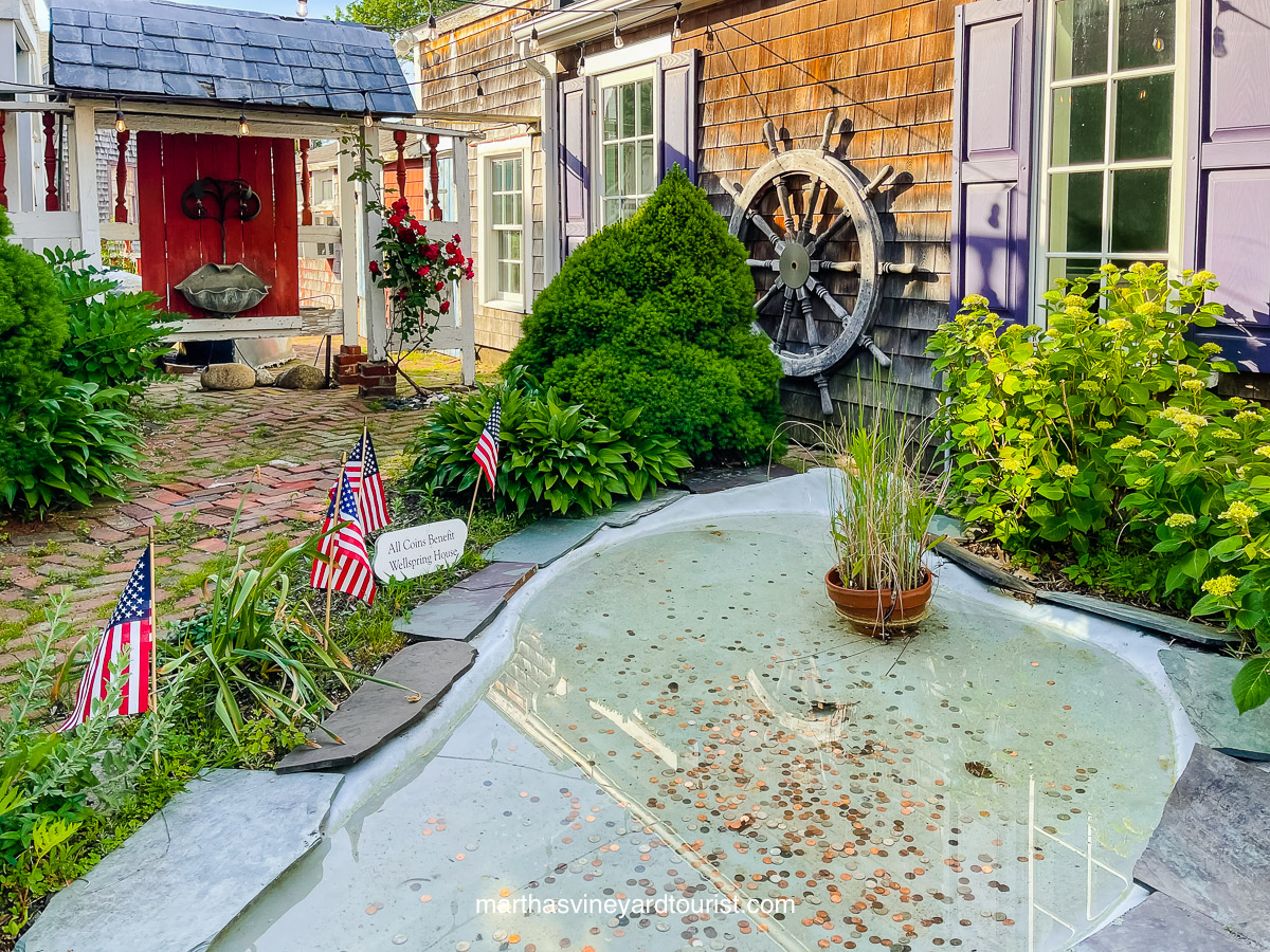 A wishing well in downtown Rockport MA