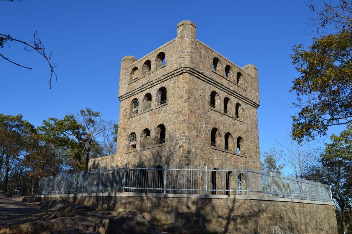 Sleeping Giant Connecticut Castle is an observation tower with far-reaching views.