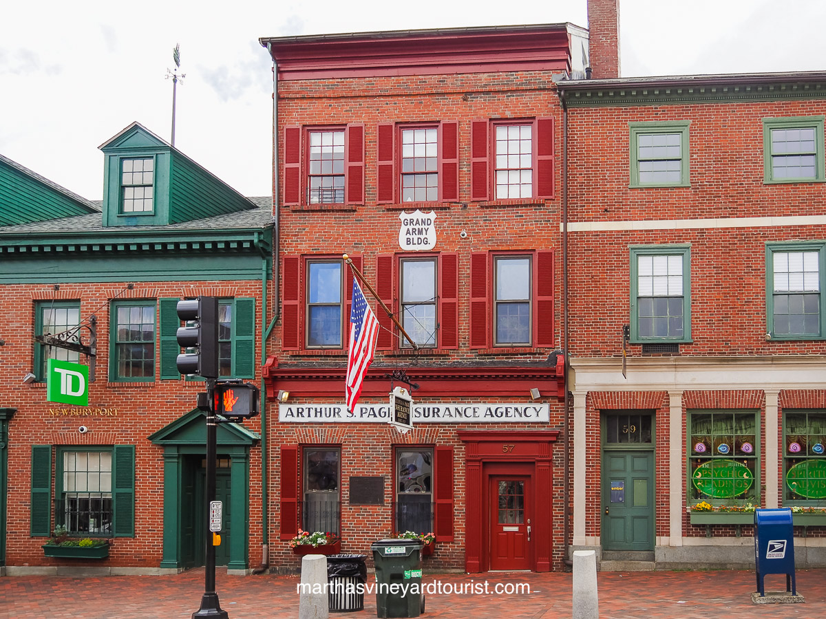 The historic buildings of downtown Newburyport MA have been beautifully restored.