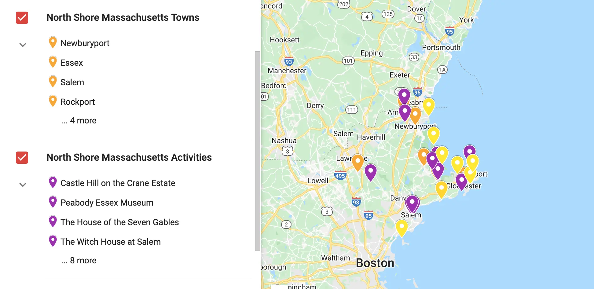 here's a handy North Shore Massachusetts map showing you the North Shore towns and the Massachusetts North Shore beaches